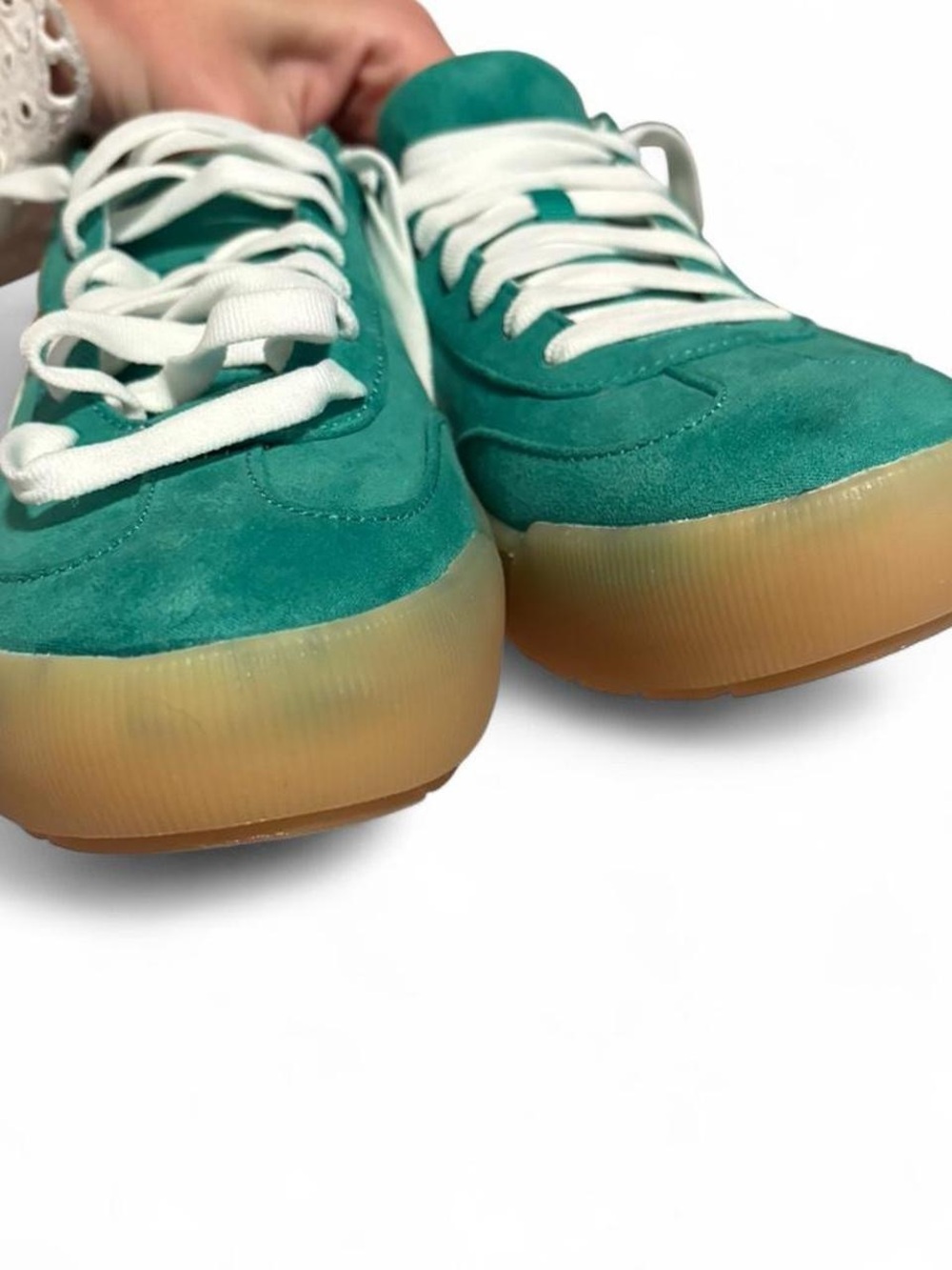 Cute NWOT green used platform sneakers Dr Scholls 6.5 - Picture 5 of 8
